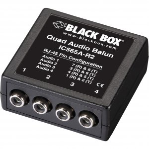 Black IC565A-R2 Quad Audio Balun