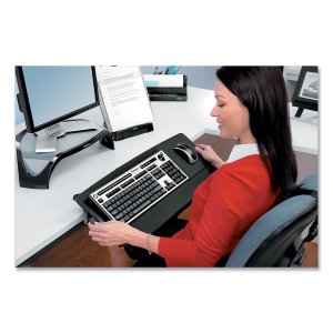 Fellowes 8060101 Tilt N Slide Keyboard Manager Platform With Wrist Pil