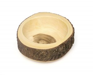 Lipper 1059 Acacia Bark Slab Bowl