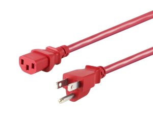 Monoprice 33605 10ft 18awg Red Power Cord