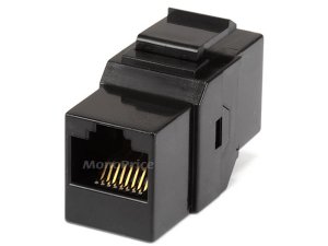 Monoprice 7285 8p8c Rj45 Cat5e Inline Coupler Type Keystone Jack_ Blac