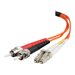 C2g 11063 10m Lc-st 50125 Om2 Duplex Multimode Fiber Optic Cable (taa 