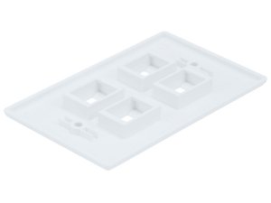 Monoprice 6731 Wall Plate For Keystone_ 4 Hole - White