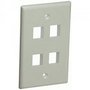 Monoprice 6731 Wall Plate For Keystone_ 4 Hole - White