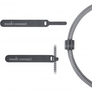 Moshi 99MO084211 Ballistic Nylon Braiding  Aluminum Housings Supports 