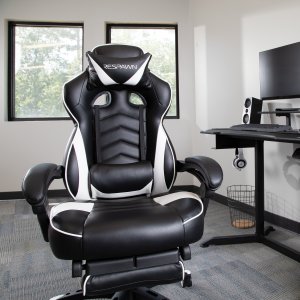 Ofm RSP-110-WHT Respawn Recline Gaming Chrfootrest Wht