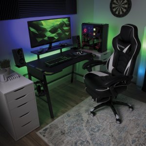 Ofm RSP-110-WHT Respawn Recline Gaming Chrfootrest Wht