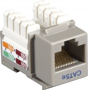 Black CAT5EJ-GY Connect Cat5e Rj-45 Keystone Jack