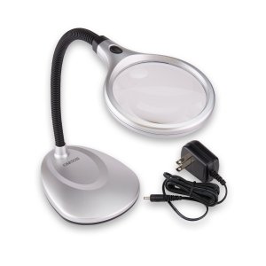 Carson LM20 4.3 Inch Led Lighted Magnifying Lamp 2x W 5x Spot Lens