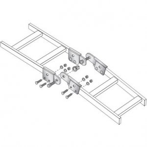 Black RM861 Ladder Rack Adjustable Butt Splice Kit