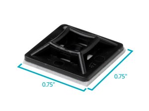 Monoprice 42650 Self Adhesive Cable Tie Mounts With Mounting Hole_ 0.7