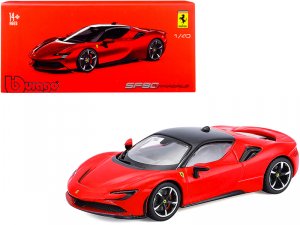 Bburago 36911r Ferrari Sf90 Stradale Red With Black Top \signature Ser