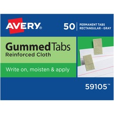 Avery ICX 90771007 Averyreg; Reinforced Cloth Gummed Index Tabs - 50 T