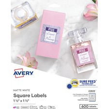 Avery DIX 22805 Averyreg; Print-to-the-edge Easy Peel Square Labels - 