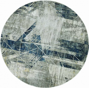 Homeroots.co 375145 63 X 91 Greyor Blue Polyester Or  Viscose Rug