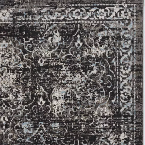 Homeroots.co 374527 79 X 114 Midnight Polypropylene Or Viscose Rug