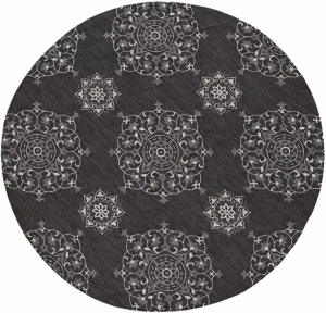 Homeroots.co 374704 60 X 90 Charcoal Polypropylene Rug