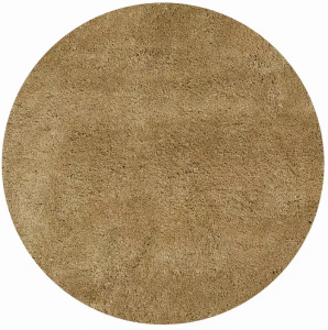 Homeroots.co 352634 6' Round  Polyester Gold Area Rug