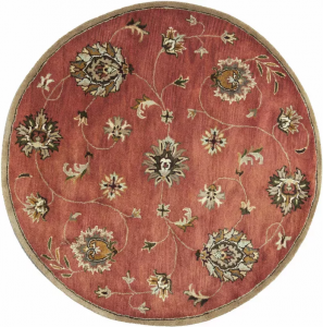 Homeroots.co 352892 5' Round  Wool Sienna Area Rug