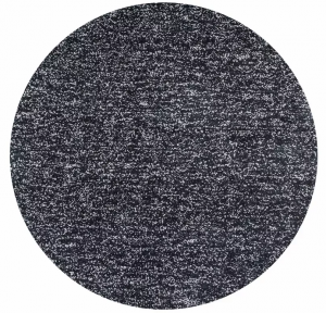 Homeroots.co 352621 6' Round  Polyester Black Heather Area Rug