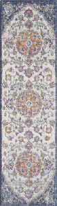 Homeroots.co 374643 81 X 144 Ivory Or Navy Polypropylene Rug