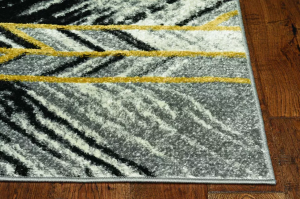 Homeroots.co 375428 63 X 91 Grey Polypropylene Rug