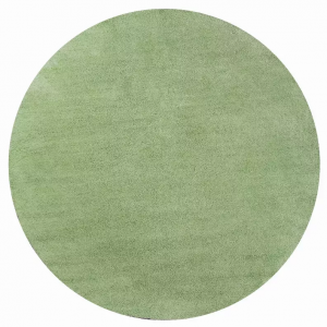 Homeroots.co 352617 6' Round  Polyester Spearmint Green Area Rug