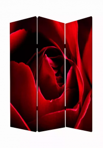 Homeroots.co 274637 1 X 48 X 72 Multi Color Wood Canvas Rose  Screen