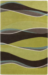 Homeroots.co 350251 8' X 10' 6 Wool Lime Or  Mocha Area Rug