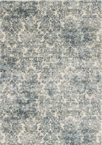 Homeroots.co 352907 5' X 7'  Viscose Ivory Or Blue Area Rug