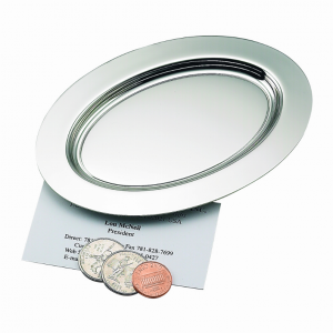 Creative 22147 Oval Plain Tray, Nickel Plated 6 X 4