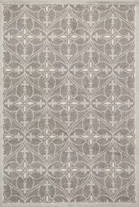 Homeroots.co 352978 7' X 10'  Uv Treated Polypropylene Grey Area Rug