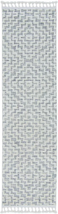 Homeroots.co 375687 105 X 156 Ivory  Grey Polyester Rug