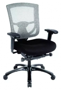 Homeroots.co 372458 27.2 X 25.6 X 39.8 Black Mesh  Fabric Chair