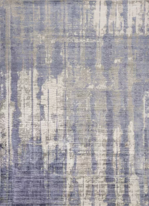 Homeroots.co 350031 5' X 7'  Viscose Grey Or  Blue Area Rug