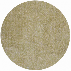 Homeroots.co 349775 8' Round  Polyester Yellow Heather Area Rug