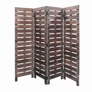 Homeroots.co 379903 4 Panel Silver Room Divider