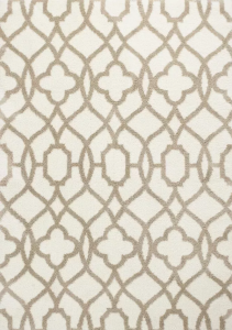 Homeroots.co 350185 7 X 10 Microfiber Ivory Or Beige Area Rug