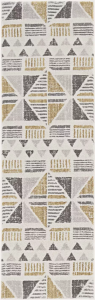 Homeroots.co 374614 63 X 91 Ivory Or Gold Polyester Rug