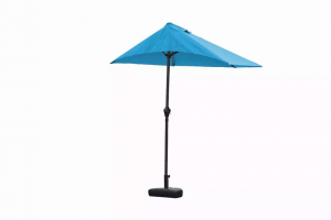 Homeroots.co 372308 110 X 10 Blue Iron Side Wall Umbrella