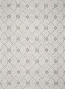 Homeroots.co 349951 8' X 10'  Ivory And Gray Wool Diamond Swil Area Ru