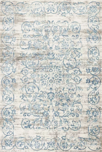 Homeroots.co 352787 5' X 7'  Polypropylene Ivory Or Blue Area Rug