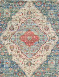 Homeroots.co 352368 5 X 7 Jute Blue Or  Red Area Rug