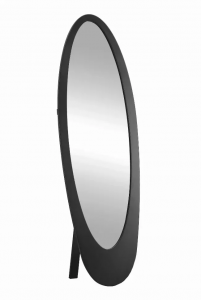 Homeroots.co 355750 18.5 X 18.75 X 59 Black Oval Frame  Mirror