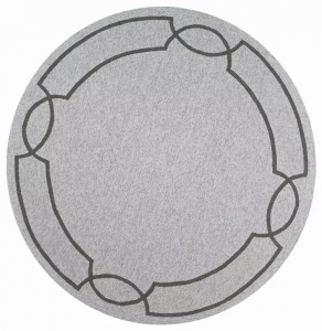 Homeroots.co 354105 7' Round  Uv Treated Polypropylene Oatmeal Area Ru