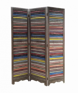 Homeroots.co 274698 1 X 48 X 71 Multi Colored Wood Shutter  Screen