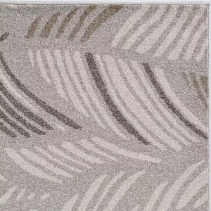 Homeroots.co 375007 91 X 130 Grey Polypropylene Rug