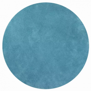 Homeroots.co 349767 8' Round  Polyester Highlighter Blue Area Rug