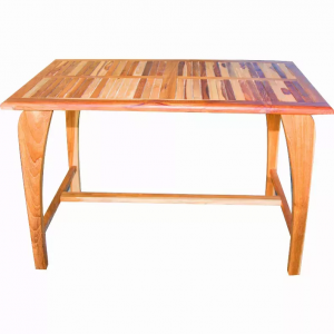 Homeroots.co 376774 Compact Teak Dining Table In Natural Finish