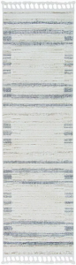 Homeroots.co 375692 94 X 130 Ivory  Grey Polyester Rug